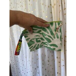 Unbranded Handmade Mix Print Hawaiian Coral Reef Tropical Zipper Pouch Wristlet